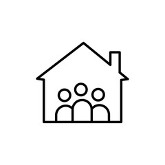 roommates icon black and white vector sign