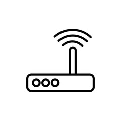 router icon black and white vector sign