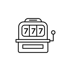 slot machine icon black and white vector sign