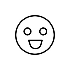 smile icon black and white vector sign