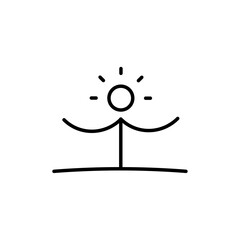 Split legs exercise icon black and white vector sign