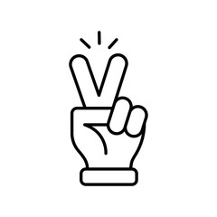Obraz premium Victory icon black and white vector sign