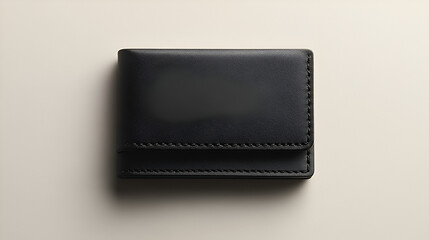 origami style A sleek black wallet placed neatly