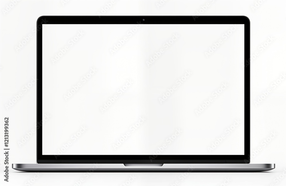 Leinwandbilder modern laptop with blank screen. isolated tech device. template for mockup use. versatile portable c