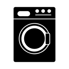 Washing machine vector silhouette design