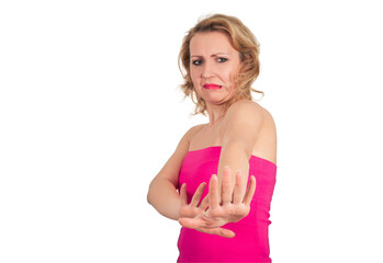 Portrait of the blond woman