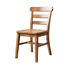 Kitchen Wooden Chair Isolated On White Background	