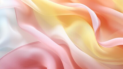 Soft and clean wavy organza fabric background