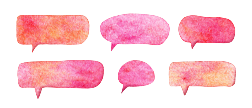 set water color black  paper comic speech bubbles. Hand drawn retro cartoon stickers. Pop art style, white background, no bolder