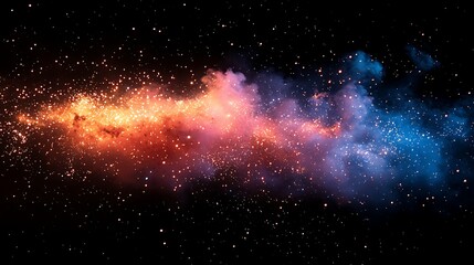 Naklejka premium Colorful fireworks exploding in the night sky, symbolizing celebration and the New Year.