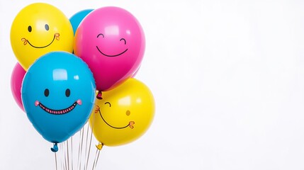 Harmony Day Understanding Friendship Love Colorful balloons with smiling faces.