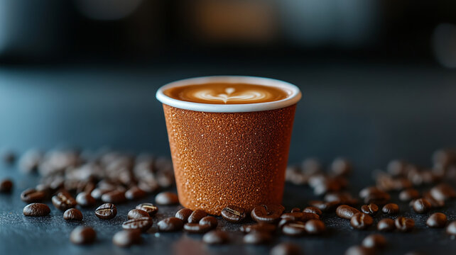 Unique edible coffee cup crafted from compressed grain for sustainable sipping