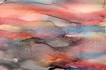 bright art background of multi-colored stains with dry drops