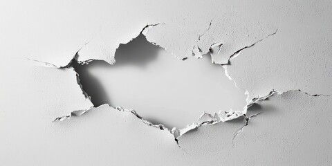 Obraz premium A cracked wall revealing a blank space behind it.