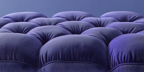 Fototapeta premium Elegant Velvet Upholstery: Deep Blue Tufted Fabric for Stylish Interiors and Modern Furniture Design