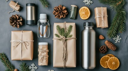 A creative workshop setup with supplies for crafting homemade gifts like candles, ornaments, and personalized cards