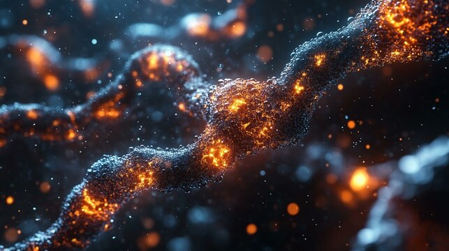 A visual representation of a personalized genome, with highlighted variations indicating genetic predispositions. 364