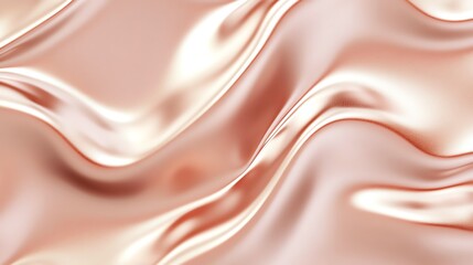 Obraz premium Luxurious rose gold silk fabric. Smooth, flowing texture. Elegant background.