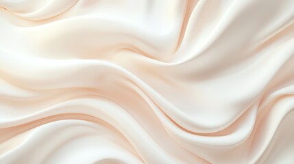 Fototapeta premium Luxurious creamy satin fabric. Smooth, elegant, flowing texture. Perfect for backgrounds.