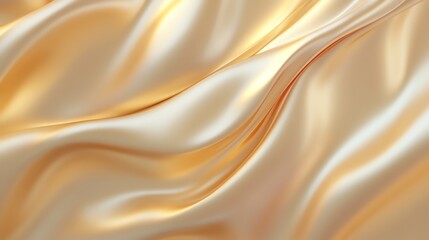 Obraz premium Luxurious cream silk fabric. Smooth, elegant texture. Soft, flowing drapes.