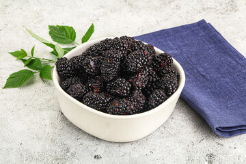 Natural organic sweet ripe blackberry