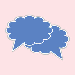 Speech bubble icon. Chat bubble icon. Speech bubble icon. Chat symbol. Flat design style eps10. Design illustration element with comic design themes, clouds and speech bubbles