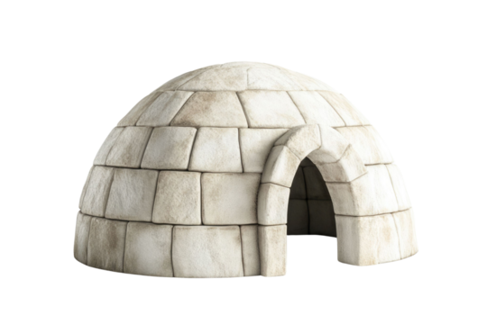 Igloo icehouse on isolated white background PNG