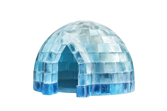 Igloo icehouse on isolated white background PNG