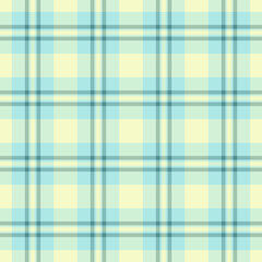 Pastel plaid pattern. Seamless, soft blue and yellow checkered texture. Ideal for textile prints, website backgrounds, or packaging design.  Versatile and calming aesthetic.