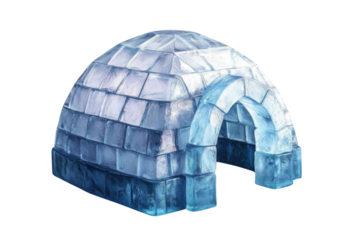 Igloo icehouse on isolated white background PNG