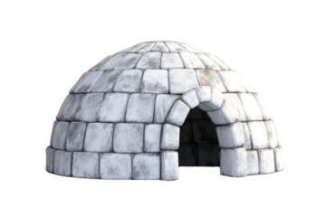 Igloo icehouse on isolated white background PNG