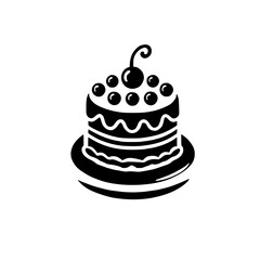 A delectable chocolate cake adorned with cherries, a delightful dessert for any occasion. This image captures the essence of sweetness and culinary artistry.