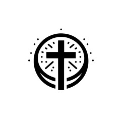 Modern Minimalist Christian Cross Design: A Sacred Symbol of Faith and Hope. Perfect for religious websites, social media, and church branding.