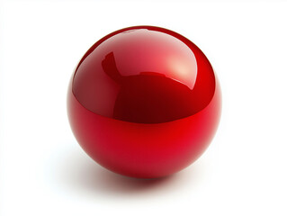 Gl&auml;nzende rote Weihnachtskugel auf hellem Hintergrund

