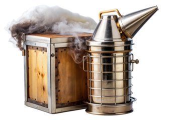 Beekeeping Smoker isolated on a transparent background.