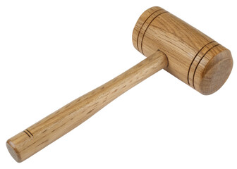  Wood Mallet isolated on a transparent background.