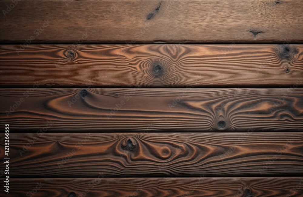 Leinwandbilder dark brown wooden planks create seamless texture background. horizontal wood grain pattern visible. 