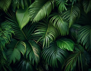 Dense jungle foliage, illustrating lush vegetation, nature, and biodiversity.
