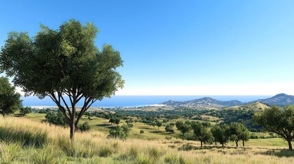Fototapeta premium Tranquil Coastal Landscape