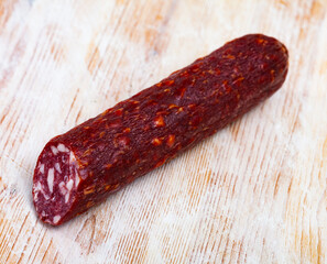 Uncooked smoked semi-dry sausage Braunschweig