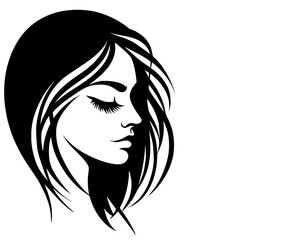silhouette of a girl, silhouette of a woman face, silhouette of a person
