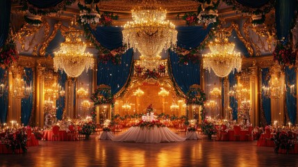 Obraz premium A Grand Ballroom, Opulent and Festive