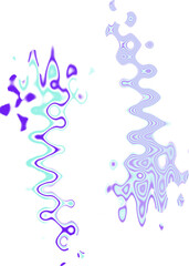 An abstract transparent wavy color blur design element.