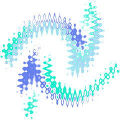 An abstract transparent wavy color blur design element.