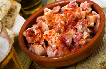 Spanish dish - roasted pig ears
