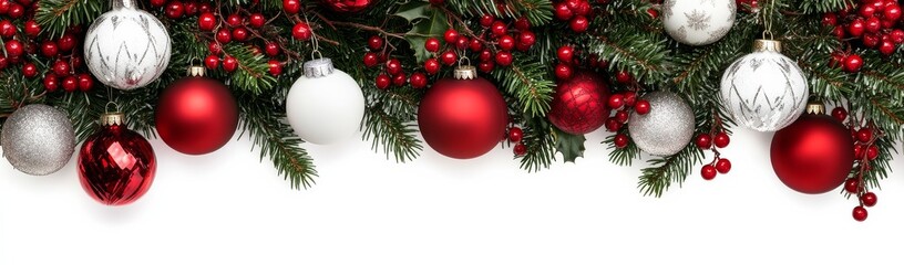 Traditional decorations adorned with vibrant red berries.