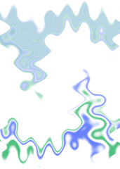 An abstract transparent wavy color blur design element.
