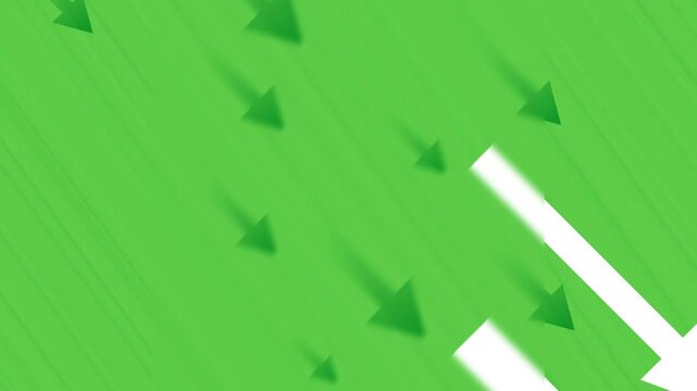green arrows going down, green arrows decreasing graph, decreasing graph green animation 4k