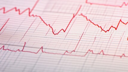Fototapeta premium Red graph declining, financial office, market downturn, data analysis