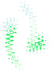 An abstract transparent wavy color blur design element.